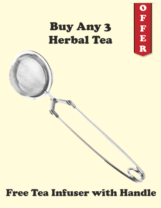 FREE Stainless Steel Tea Infuser – On Purchase of Any 3 Tea Varieties