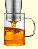 50% OFF Glass Mug Blue Handle 500ML with Purchase of any 5 Herbal Teas
