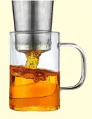 Glass Mug with Blue Handle 500ml – Heat & Fire Resistant