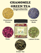 Chamomile Green Tea – 80g with Free Eco Wooden Toothbrush