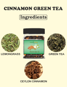 Cinnamon Green Tea– 80g Green Tea with Free Wooden Toothbrush