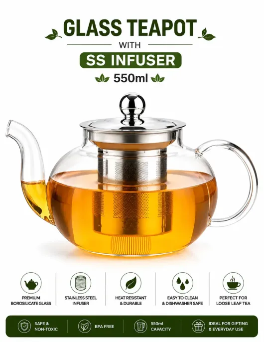 50% OFF on Teapot with any purchase of 5 Herbal Teas 50% OFF on Teapot with any purchase of 5 Herbal Teas