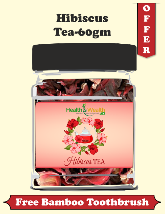 Hibiscus Tea – 60g with Free Wooden Toothbrush