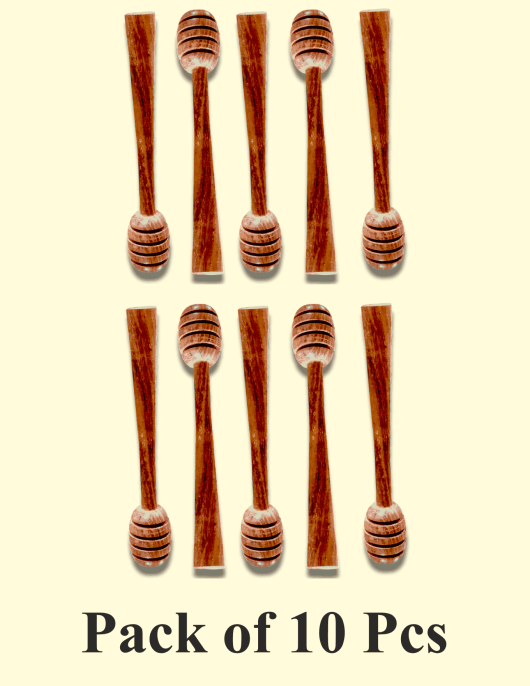 Wooden Honey Dipper - 5inch (Pack of 10)