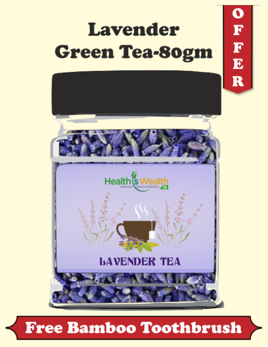 Lavender Green Tea 80g with a Free Bamboo Toothbrush