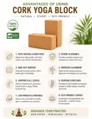 Cork Yoga Brick (Set of 2)– Eco-Friendly Yoga Block for Better Flexibility