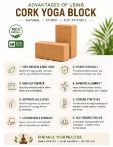 Cork Yoga Brick (Set of 2)– Eco-Friendly Yoga Block for Better Flexibility