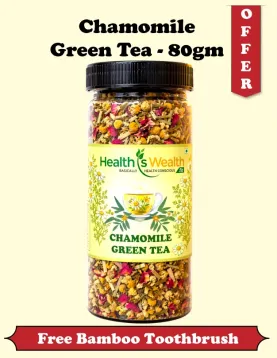 Chamomile Green Tea 80gm | Chamomile Tea Benefits | Free Bamboo Toothbrush