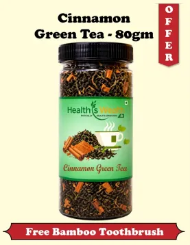Cinnamon Green Tea– 80g | Cinnamon Tea Benefits | Free Bamboo Toothbrush