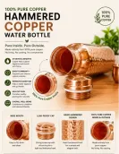 Hammered Copper Bottle | Copper Bottle Water Benefits