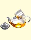 Round Glass Teapot with Glass Infuser 400ml