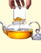 Round Glass Teapot with Glass Infuser 400ml
