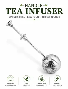 Stainless Steel Handle Tea Infuser | Bundle with Green Teas & Save
