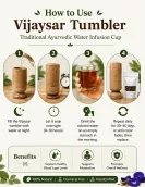 Vijaysar Tumbler with Free Blue Tea | Ayurvedic Blood Sugar Support