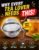 Stainless Steel Tea Infuser with Chain | Free with Any 2 Teas