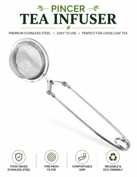 Stainless Steel Mesh Ball Tea Infuser with Pincer Handle