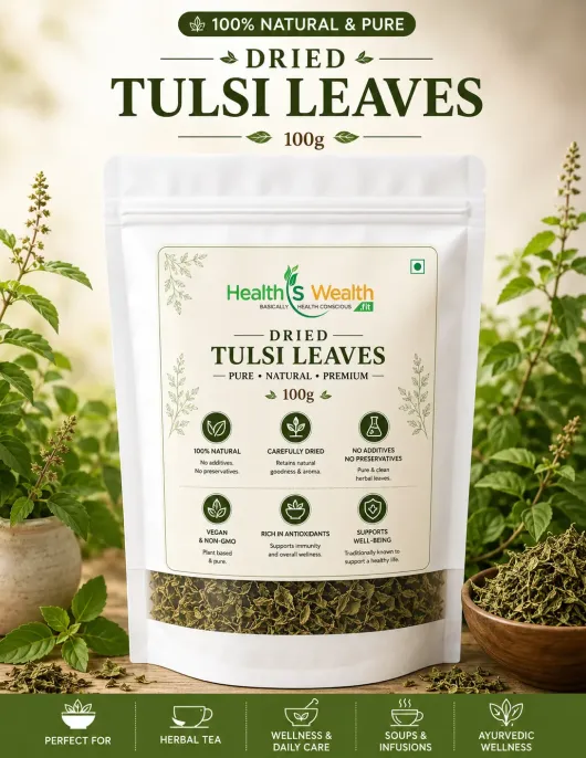 Dried Tulsi Leaves 100g | Pure Ayurvedic Holy Basil Dried Tulsi Leaves 100g | Pure Ayurvedic Holy Basil